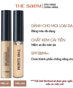 Kem Che Khuyết Điểm Có Chống Nắng Hàn Quốc The Saem Cover Perfection Tip Concealer SPF28/PA++